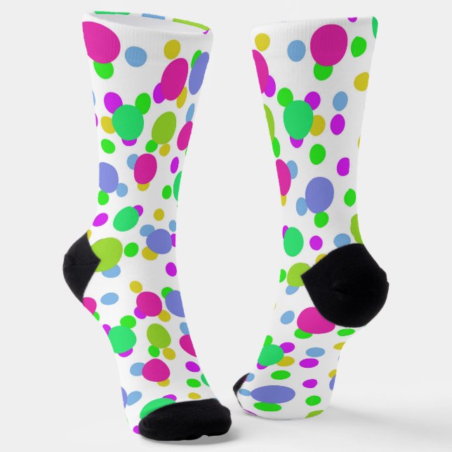 Chaussette Cercles abstraits sans couture amusant confetti po (Angulaire)