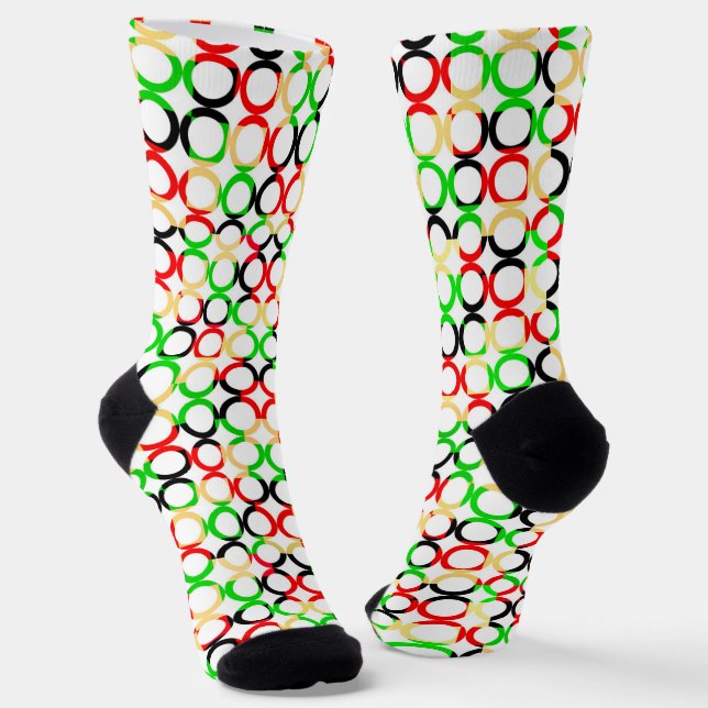 Chaussette Cercles de couleurs Chaussettes funky (Angulaire)