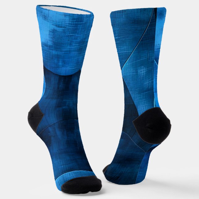 Chaussette Cercles de lune bleue (Angulaire)