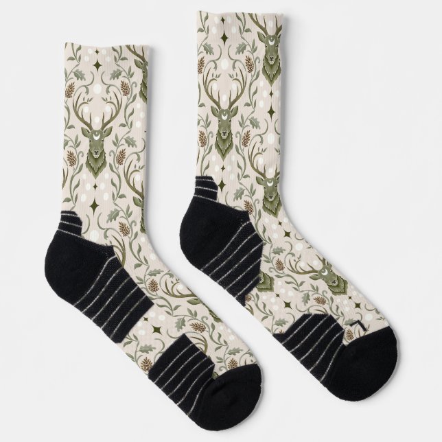 Chaussette Cerf Tribal Boho, Rêvant de Cerf (Droite)