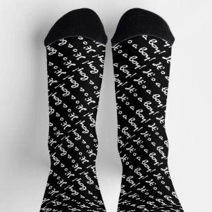 Chaussette C'est un garçon ! Écriture blanche pour la révélat