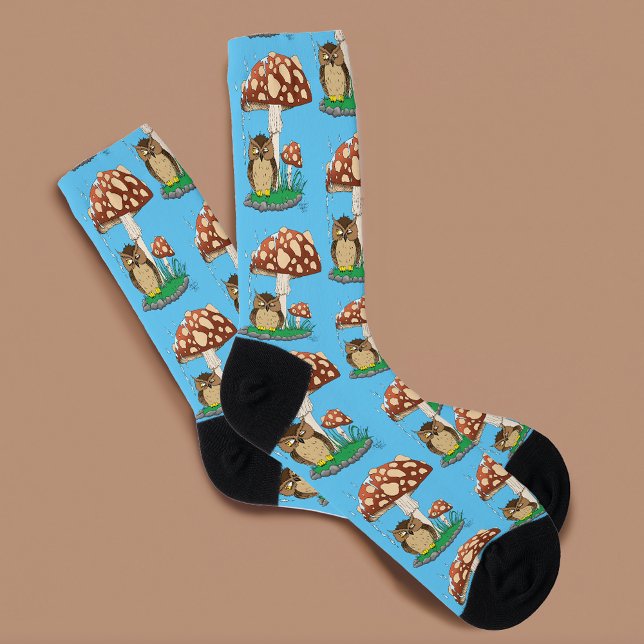 Chaussette Champignon des Chouettes de pluie printanière (Créateur téléchargé)