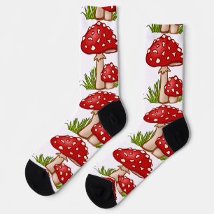 Chaussette Champignons Amanita rouges Thunder_Cove