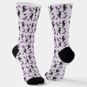 Chaussette Chapeau De Sorcière Chaussures Violettes Et Chauve