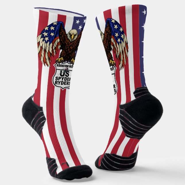 Chaussette Chapitre de Blackstone Valley - Drapeau du logo RW (Angulaire)