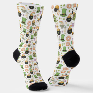 Chaussette Charmes de chance Kawaii pour la Saint-Patrick Pot
