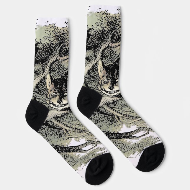Chaussette Chat de Cheshire Alice au Pays des Merveilles Clas (Droite)