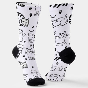 Chaussette Chat Empreinte de patte Joueur Chaussettes d'équip