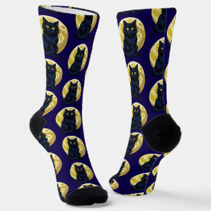 Chaussette Chat noir en colère