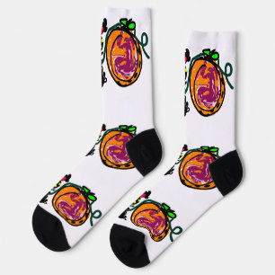 Chaussette Chat noir joie automne 