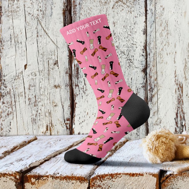 Chaussette Chat rose funky Chaussettes Paw (Créateur téléchargé)