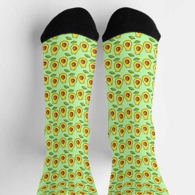 Chaussette Chat vert Avocado (Haut)
