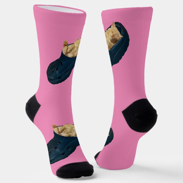 Chaussette Chaton À Dormir En Chaussure Croc, Chaussettes D'É (Angulaire)