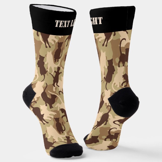 Chaussette Chats Chaussettes Motifs Camouflage Désert (Angulaire)
