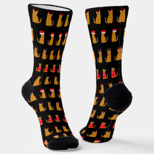 Chaussette Chats de Noël à Santa Hats Nouveauté