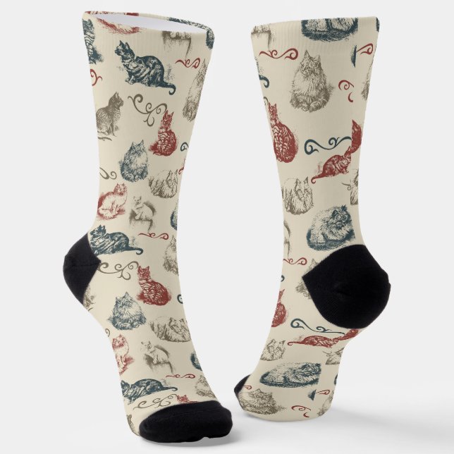 Chaussette Chats vintages (Angulaire)
