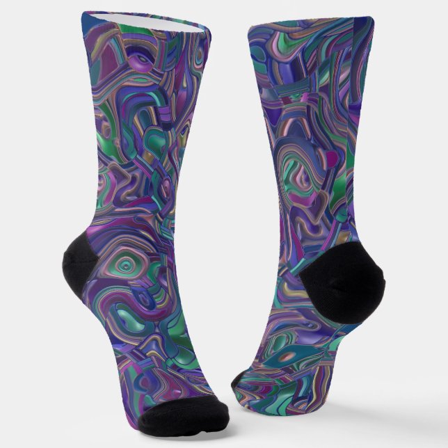 Chaussette Chaussettes 3D Tournées Trippy colorées (Angulaire)