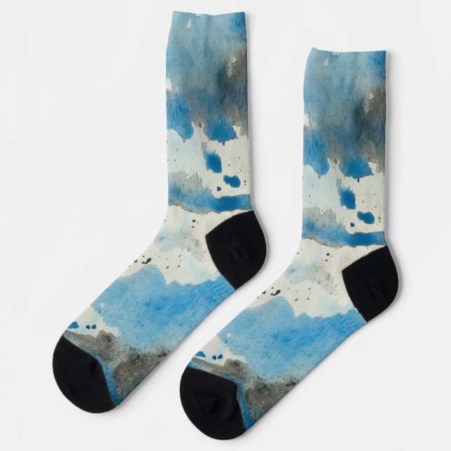 Chaussette chaussettes à aquarelle abstraite (Gauche)