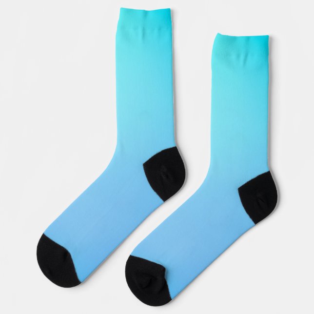 Chaussette Chaussettes à dégradé bleu avec rayures noires et  (Gauche)