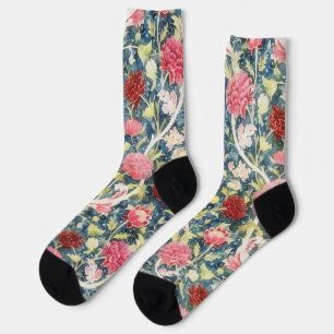 Chaussette Chaussettes à fleurs de style vintage