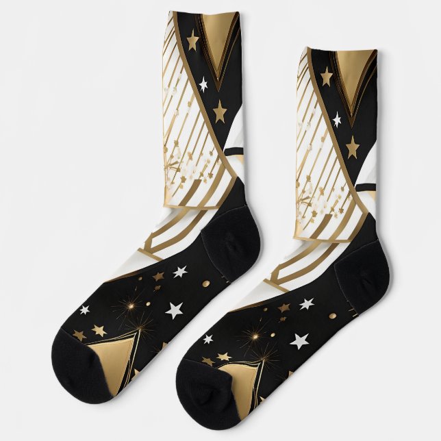 Chaussette chaussettes à formes géométriques de Noël (Gauche)
