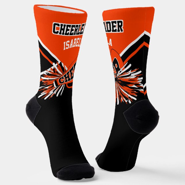 Chaussette Chaussettes à mâcher orange blanc et noir (Angulaire)