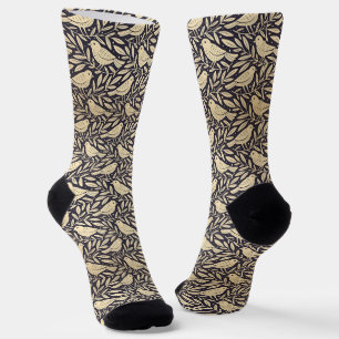 Chaussette Chaussettes à motif botanique de couleur bleue de