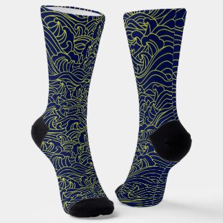 Chaussette Chaussettes à motif d'art japonais 