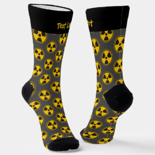 Chaussette Chaussettes à motif d'avertissement de radioactivi