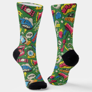 Chaussette Chaussettes à motif de boom de la bande dessinée d