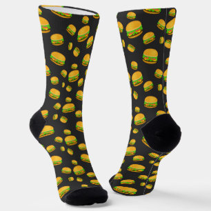 Chaussette Chaussettes à motif de burger délicieux cool et am