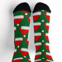 Chaussettes à motif de chapeau de Père Noël
