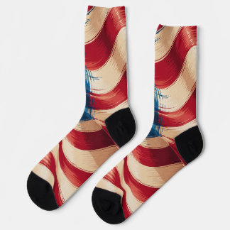 Chaussette Chaussettes à motif de drapeau patriotique