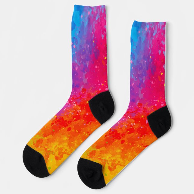 Chaussette Chaussettes à motif de galaxie colorée (Gauche)