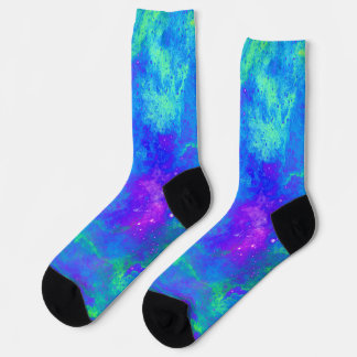 Chaussette Chaussettes à motif de galaxie violette et indigo