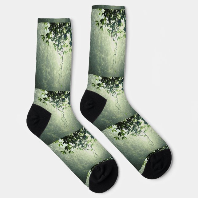 Chaussette Chaussettes à motif de pluie mignonnes (Droite)