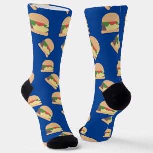 Chaussette Chaussettes à motif de restaurant Burger Party