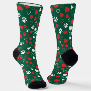 Chaussette Chaussettes à motif d'empreintes de pattes et de c