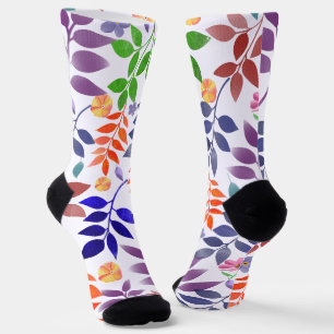 Chaussette Chaussettes à motif floral aquarelle