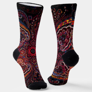 Chaussette Chaussettes à motif Paisley Nostalgique