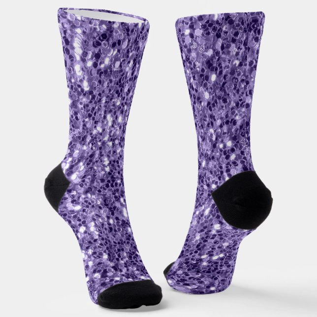 Chaussette Chaussettes à paillettes violettes ultra-violet (Angulaire)