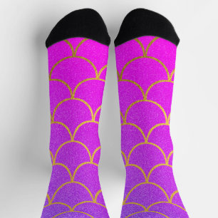 Chaussette Chaussettes à Parties scintillant violet rose or