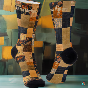 Chaussette Chaussettes à Patchwork Florales - Conception Arti