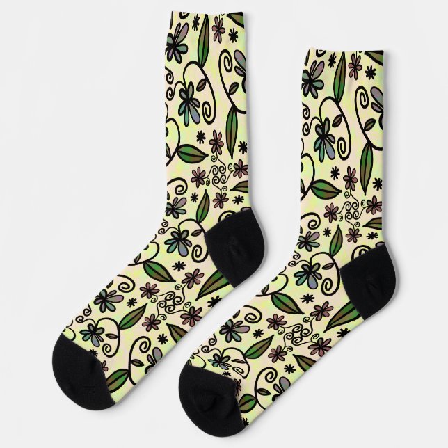Chaussette chaussettes à pétales botaniques (Gauche)