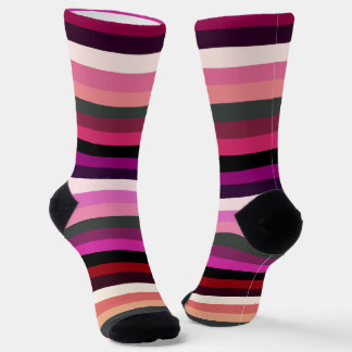 Chaussette Chaussettes à rayures roses
