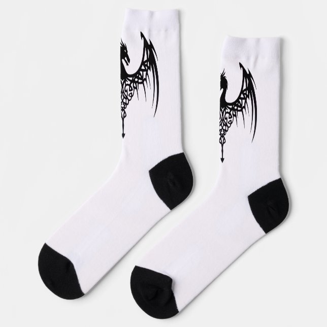 Chaussette chaussettes à symbole de dragon (Gauche)