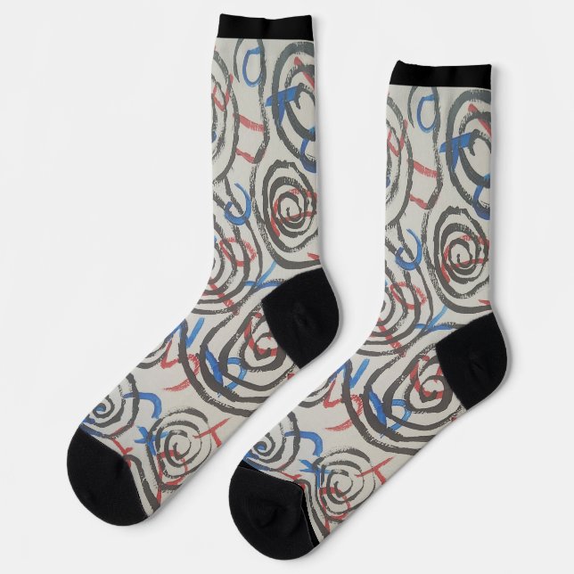 Chaussette Chaussettes Abstraites Colorées (Gauche)
