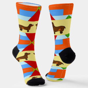 Chaussette Chaussettes Abstraites Dachshund