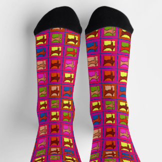 Chaussette Chaussettes Abstraites Dachshund
