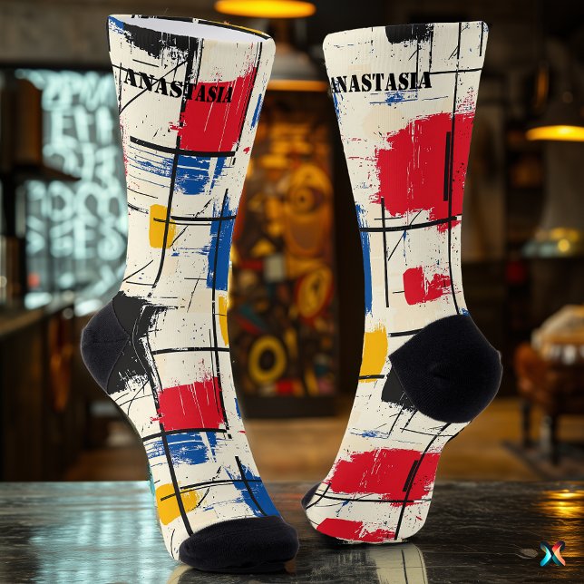 Chaussette Chaussettes Abstraites Modernes avec Coup de Pince (Créateur téléchargé)